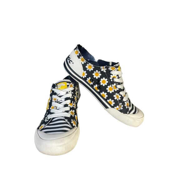 RocketDog Women’s Jazzin Low Top Black Daisy Print Sneakers Size 7.5 - Picture 2 of 9